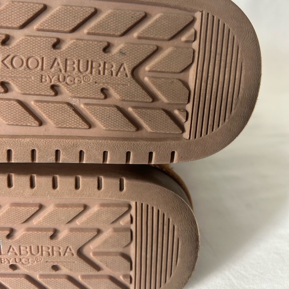 UGG Boots Koolaburra Suede Calf High Bows Tan Suede Winter Slip On (Runs Big 6) - Picture 14 of 15